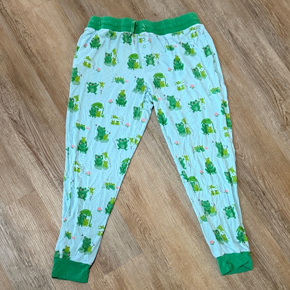Little Sleepies Green Frog Print Pajama Bottoms